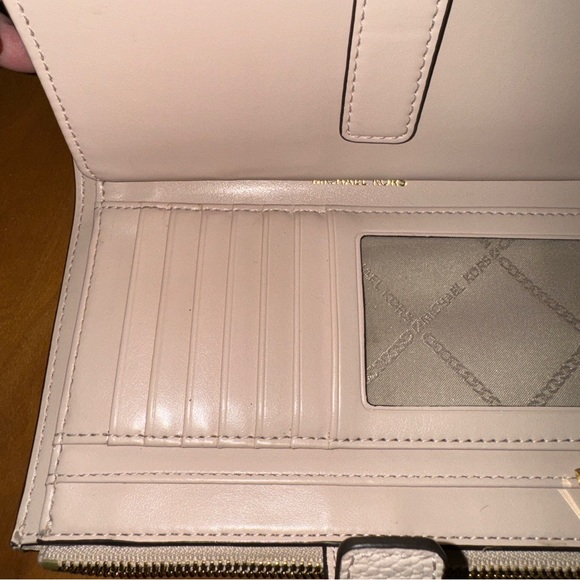 Michael Kors - Adele Double Zip Gold Tone Wristlet - Picture 5 of 13